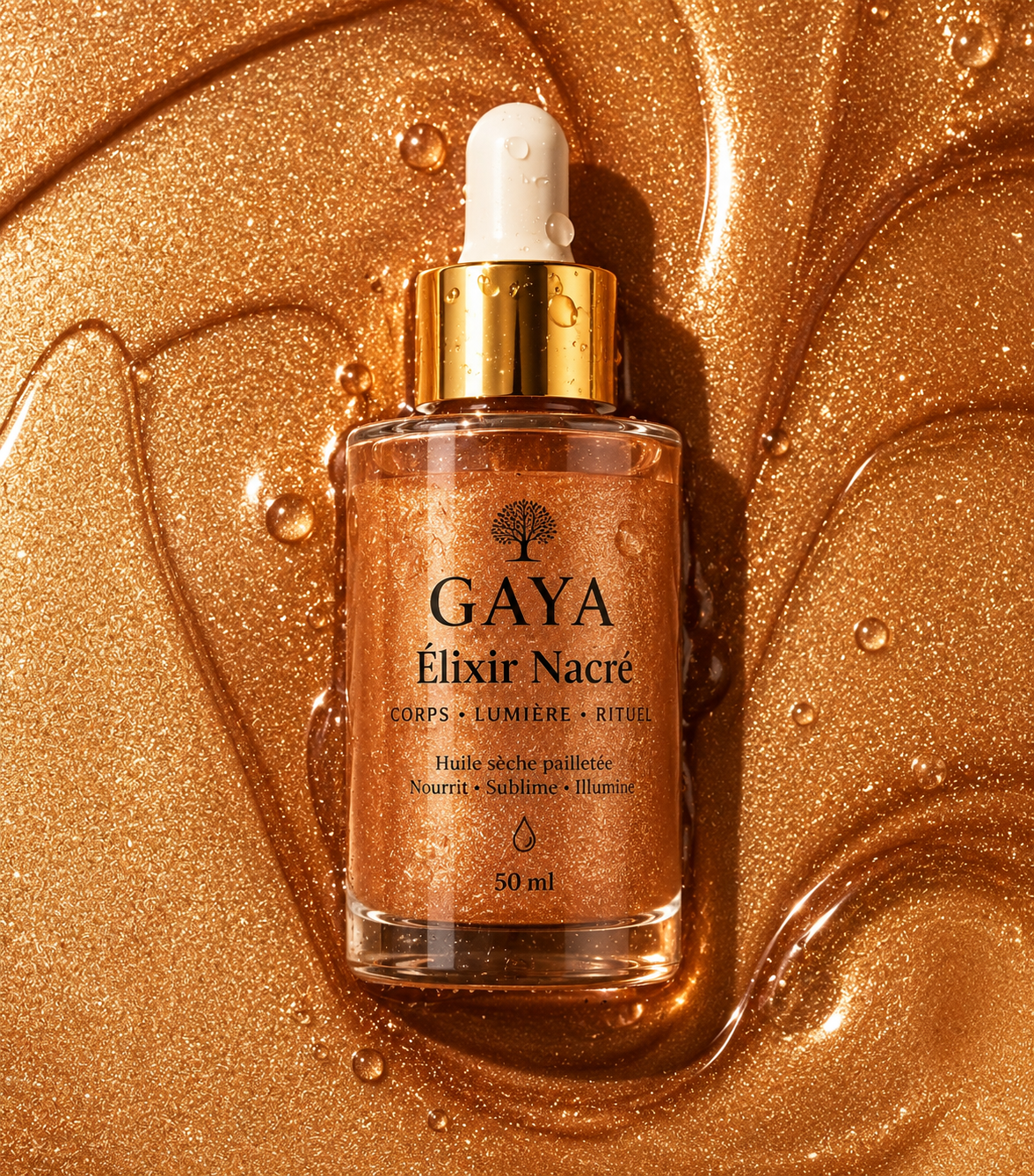 Élixir Nacré GAYA – Huile sèche pailletée 30 ml